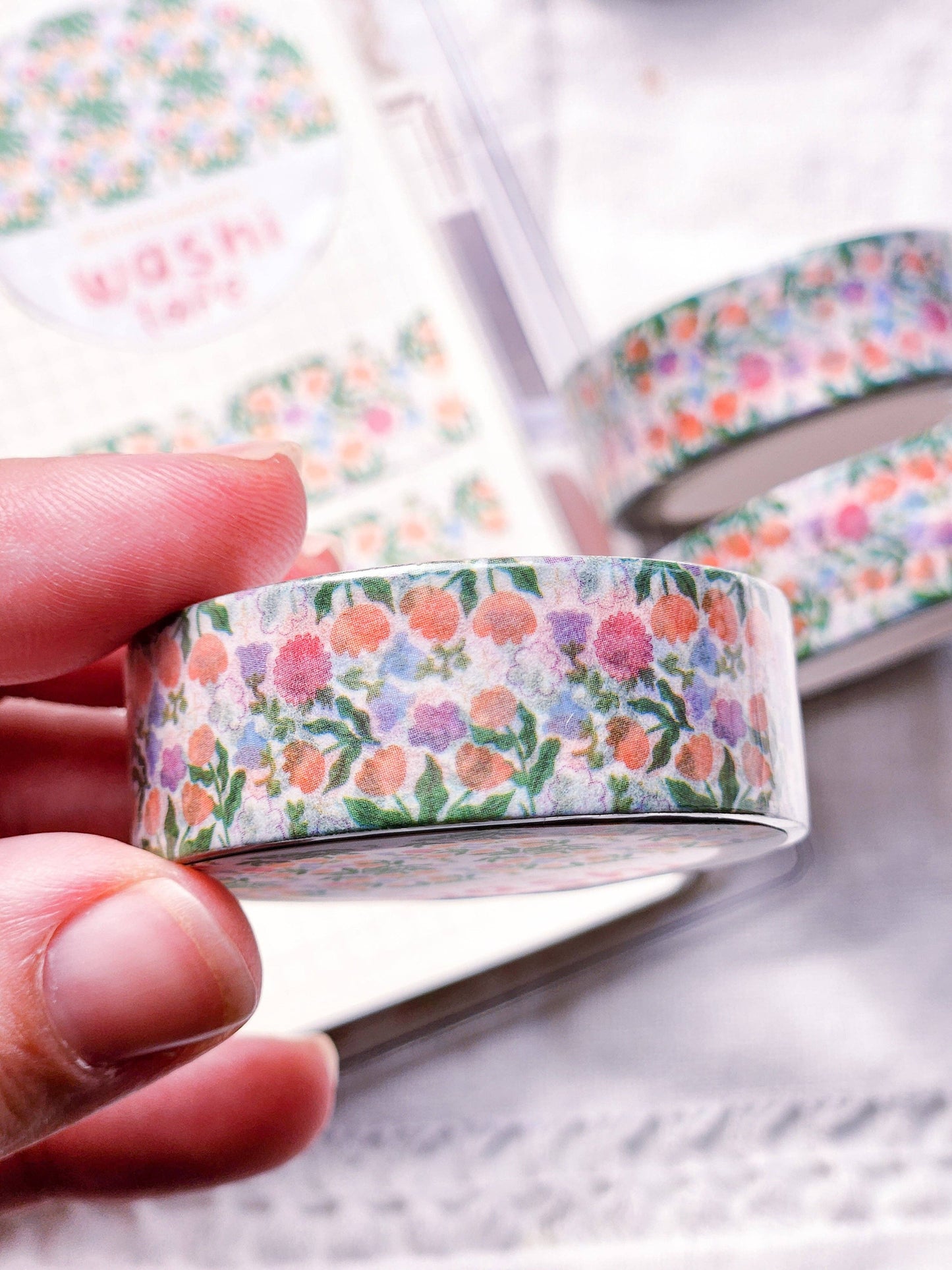 Spring Flower Pattern Washi Tape