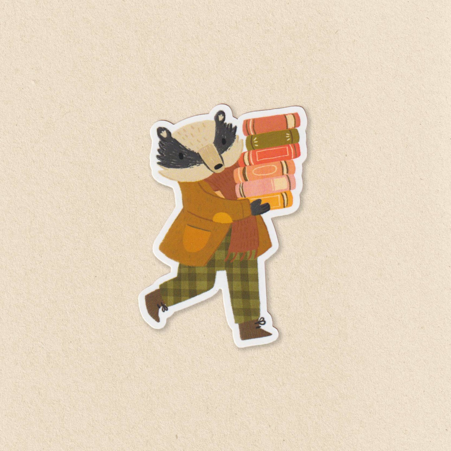 Bookish Badger Sticker