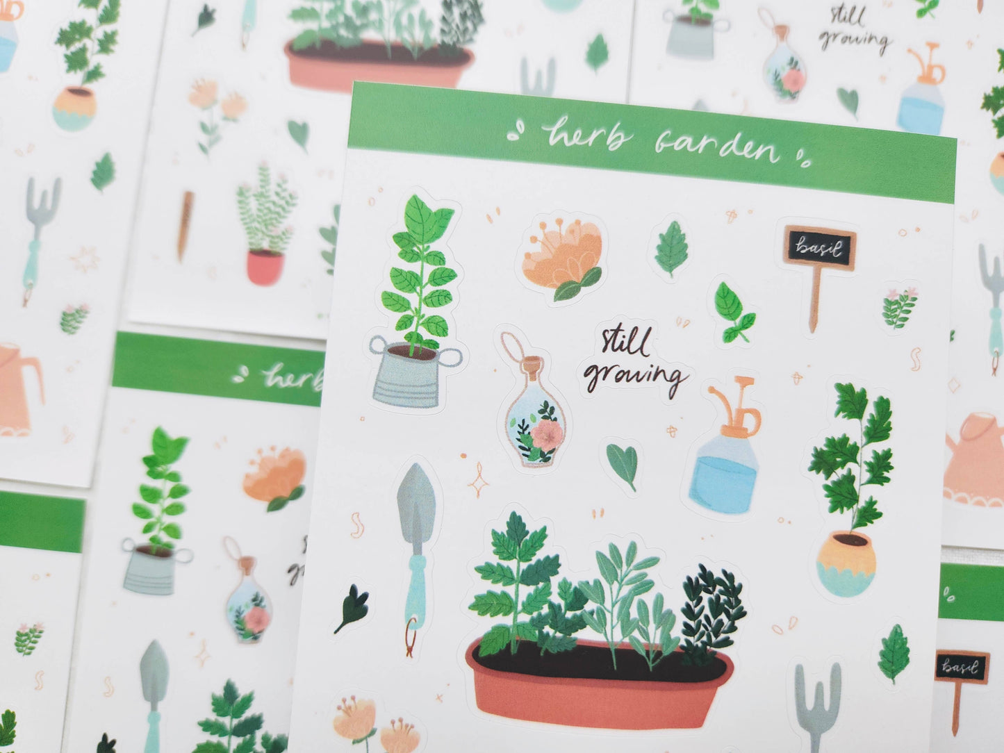 Herbs and Spices Sticker Sheet - Gardening Theme