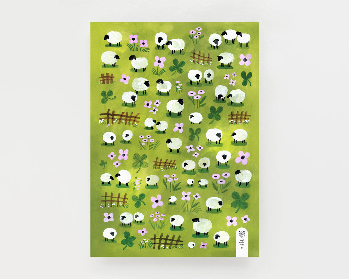 Vinyl sticker sheet — Sheep