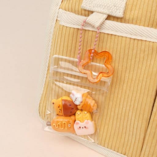 Mini Bread Dessert Clear Pouch Keyring – 24 Random Style