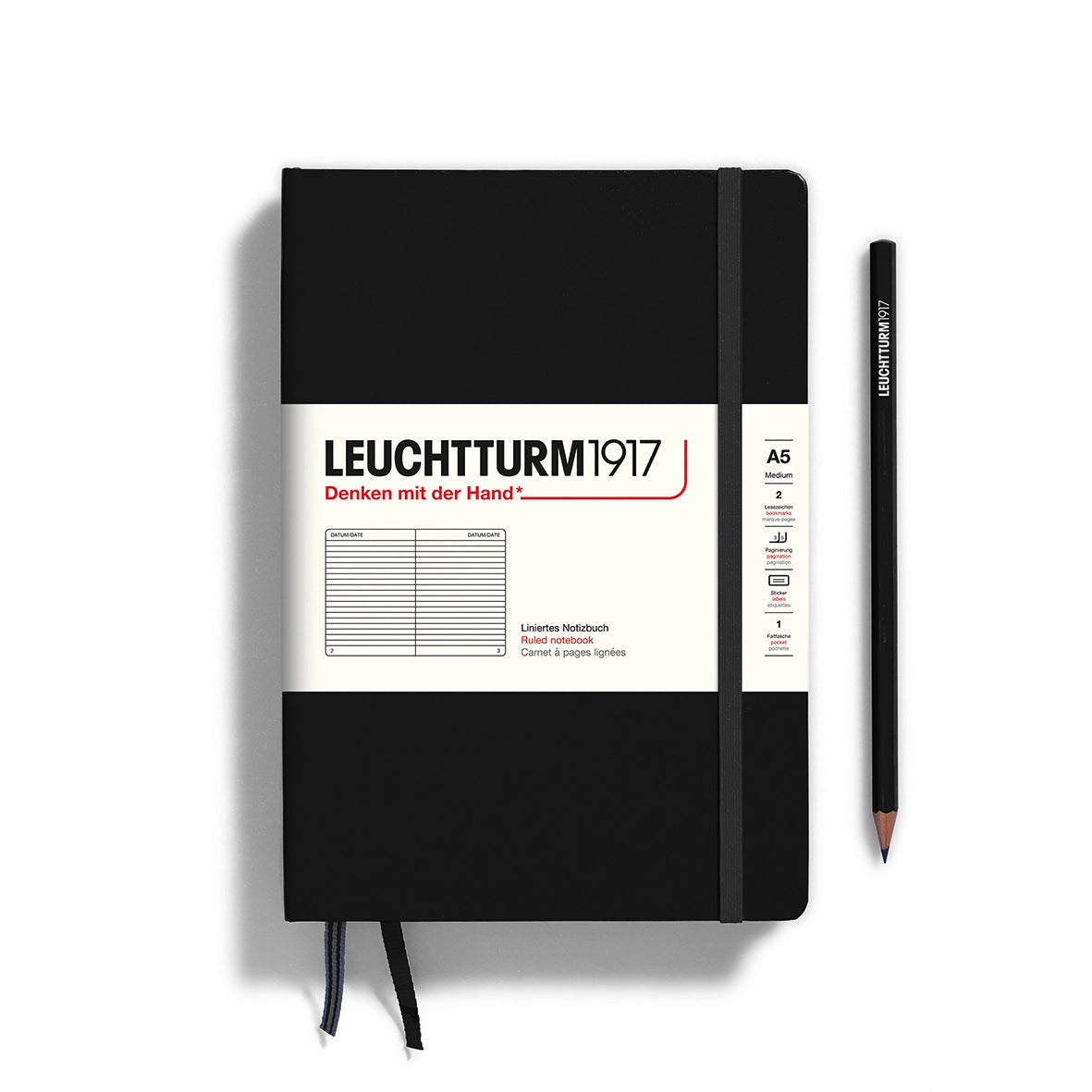A5 Notebook Hardcover Medium - Black