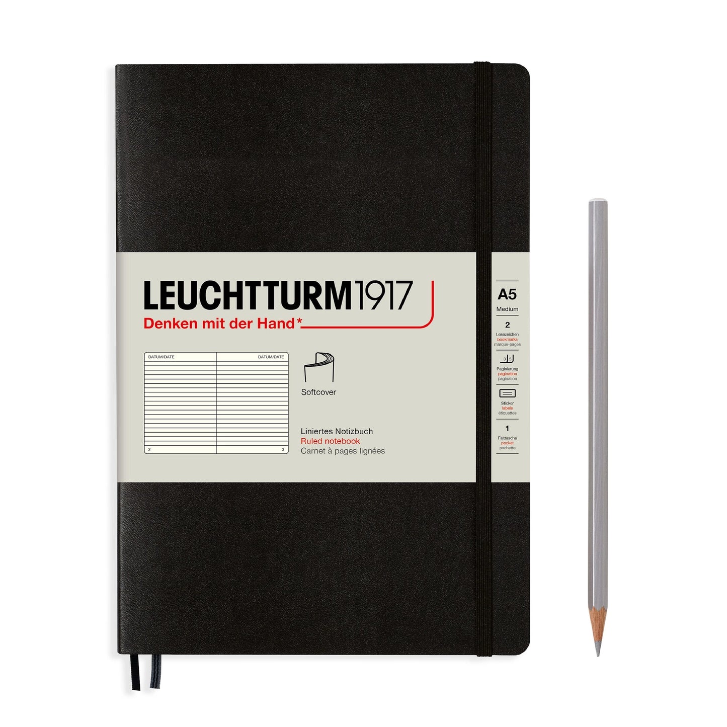 A5 Notebook Softcover Medium - Black