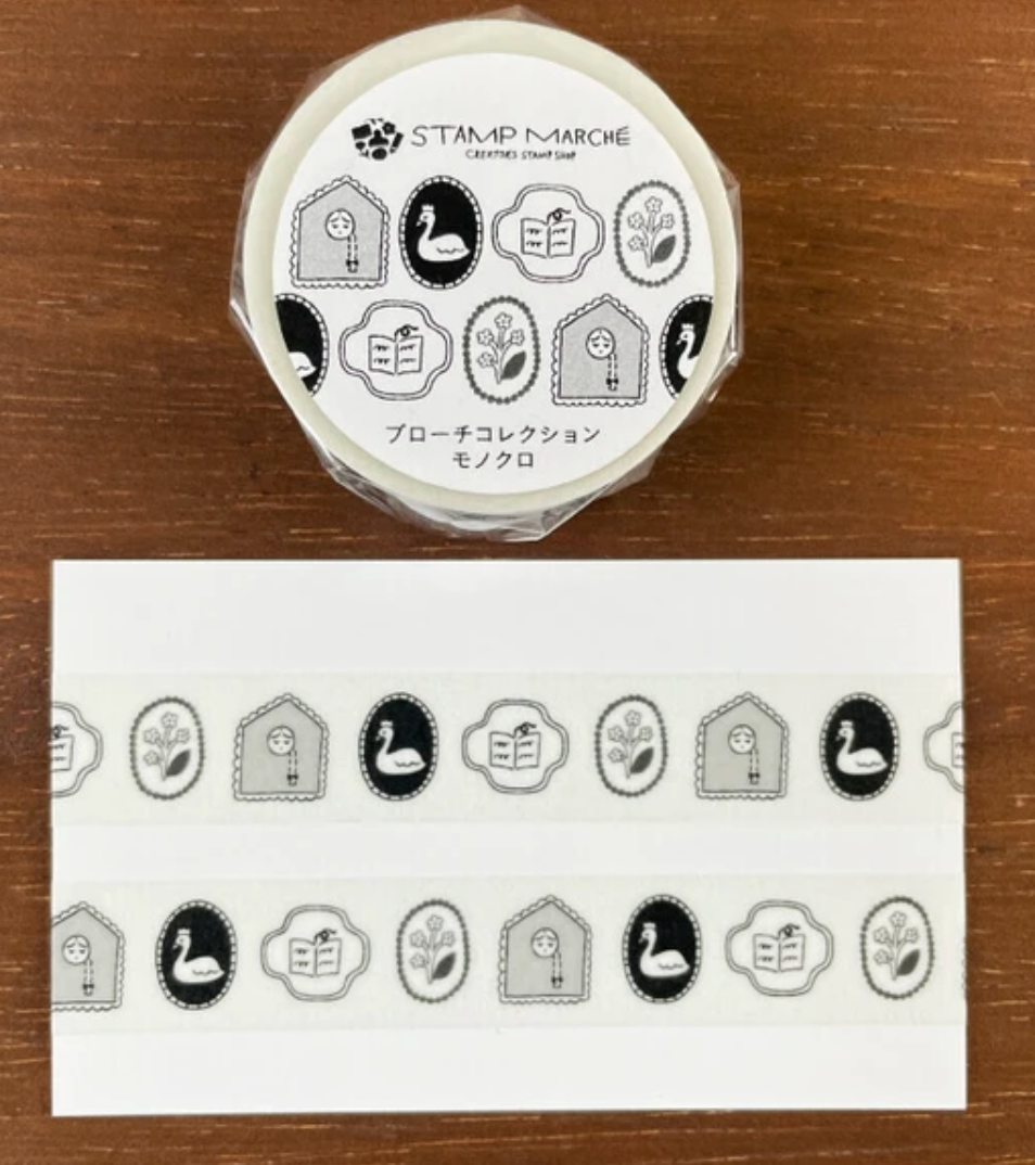 Black Brooch Masking Tape