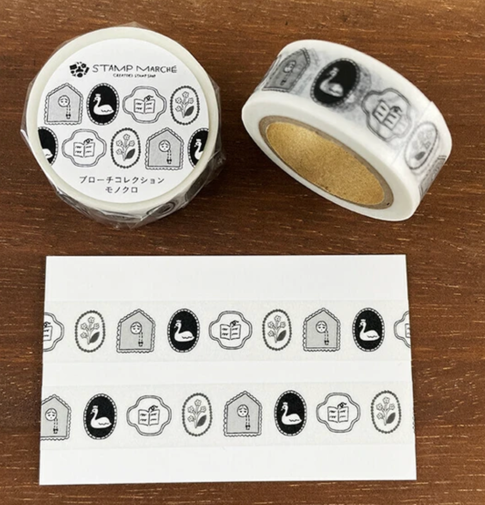 Black Brooch Masking Tape