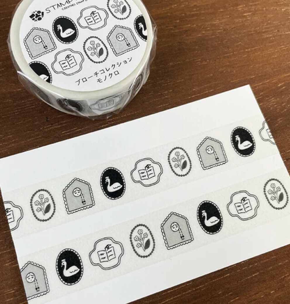 Black Brooch Masking Tape