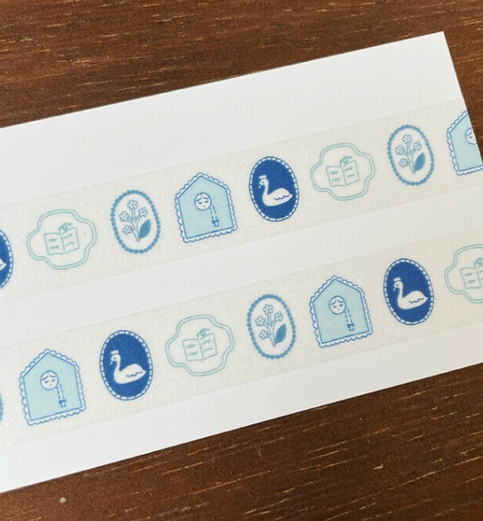 Blue Brooch Masking Tape