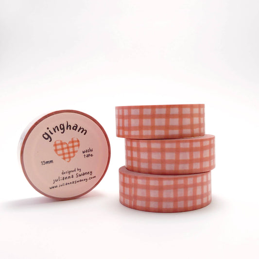 Red Gingham Washi Tape