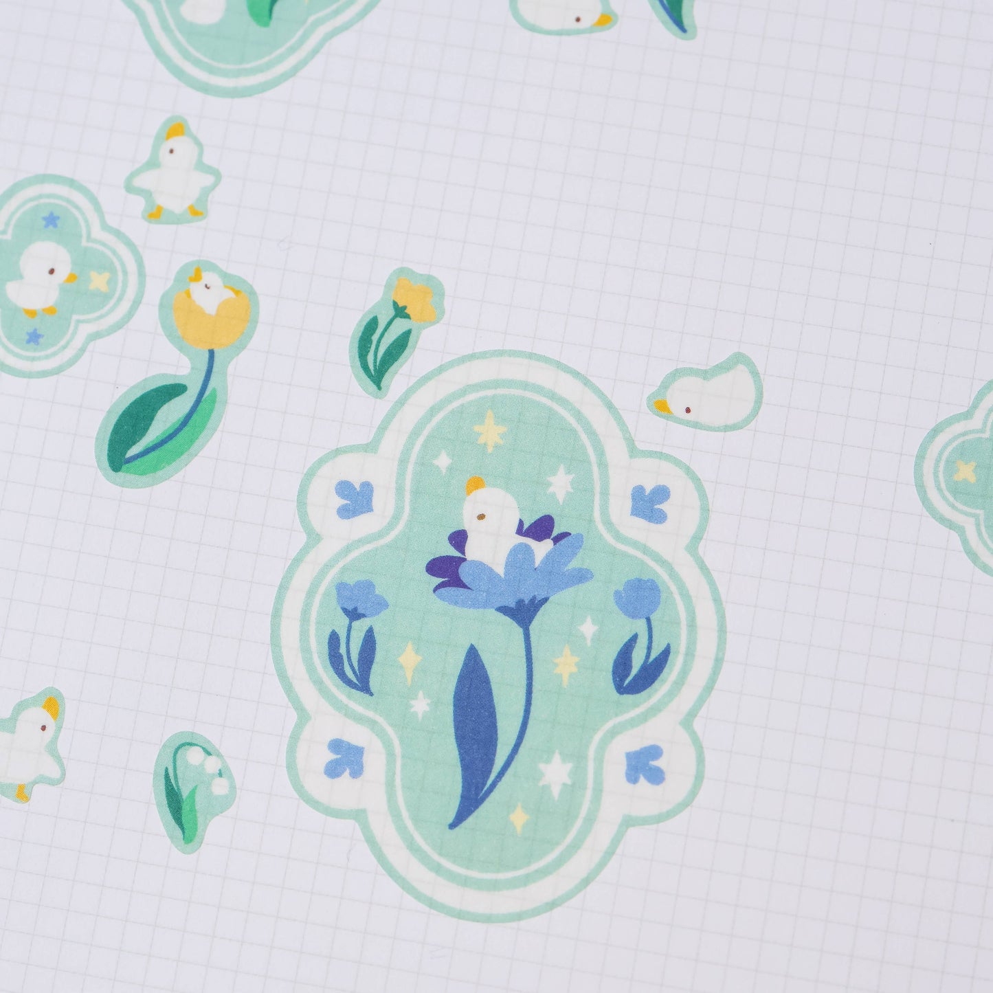 Sticker Sheet (Washi) - Flower Duck