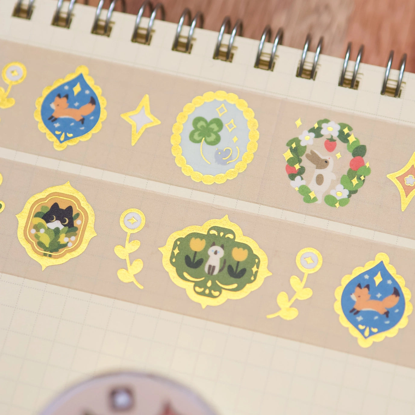 Animal in Frames - 25mm Washi Tape (Foil)