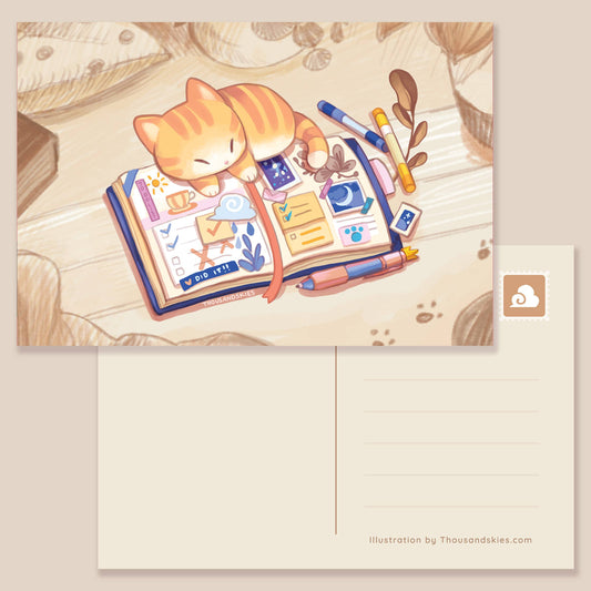 Postcard Kitten's Journal