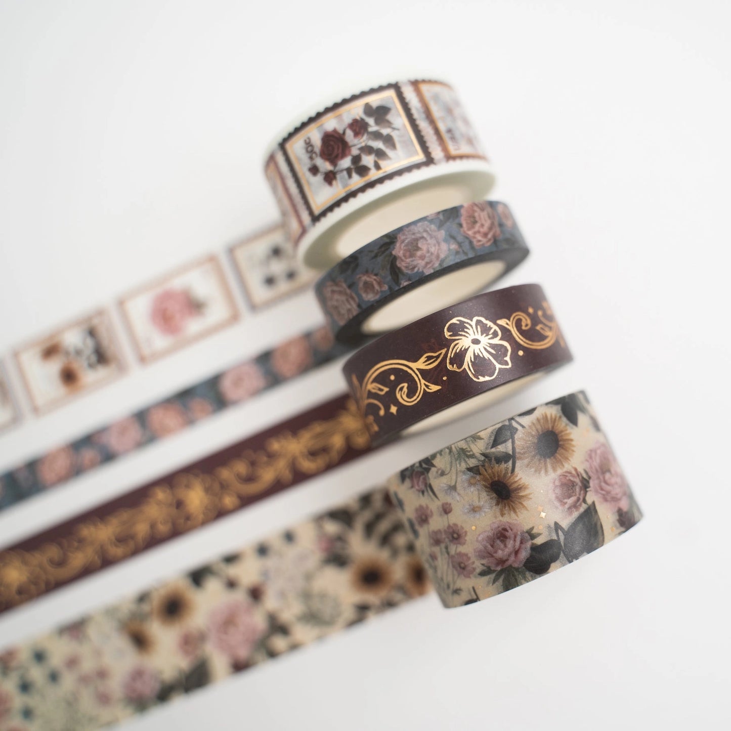 Antique Floral Washi Tape Set