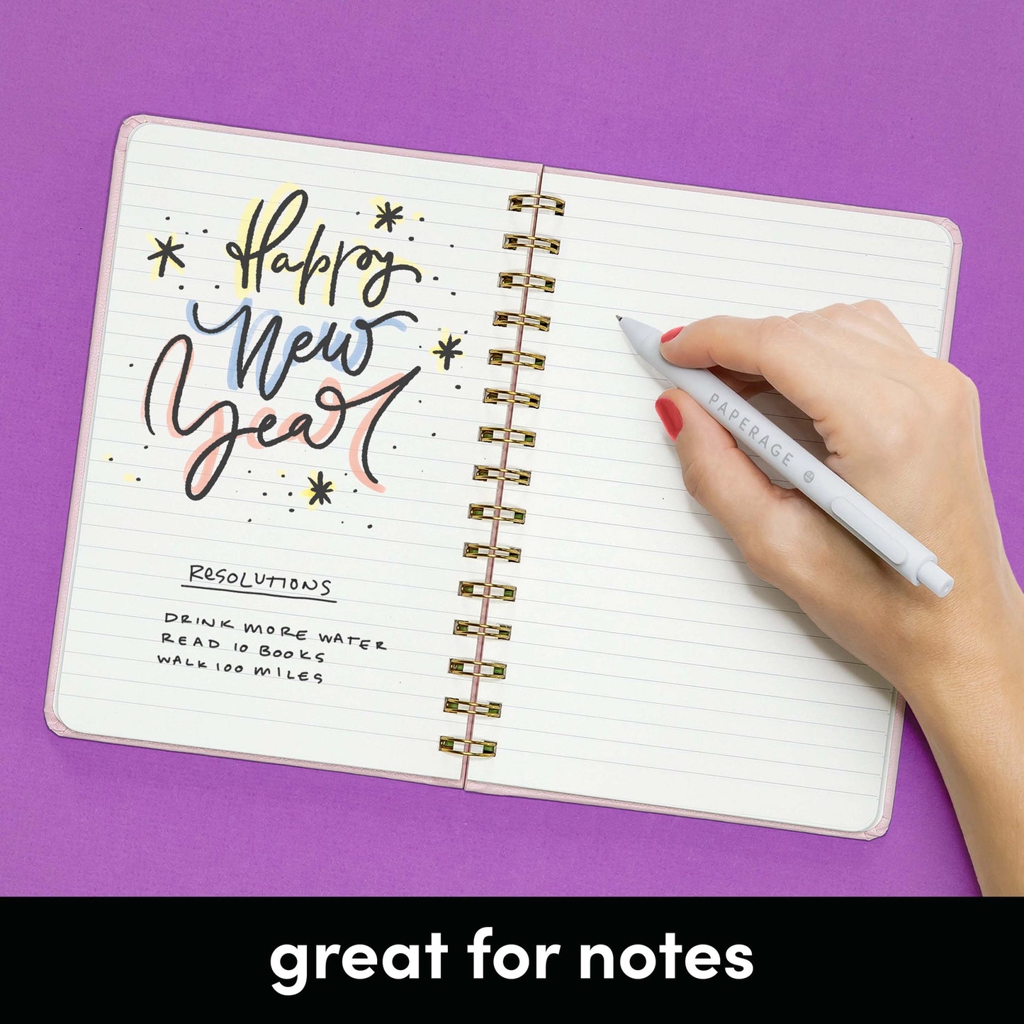 Checkered Rainbow Hardcover Spiral Lined Journal Notebook