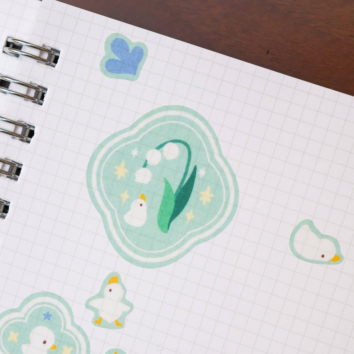 Sticker Sheet (Washi) - Flower Duck