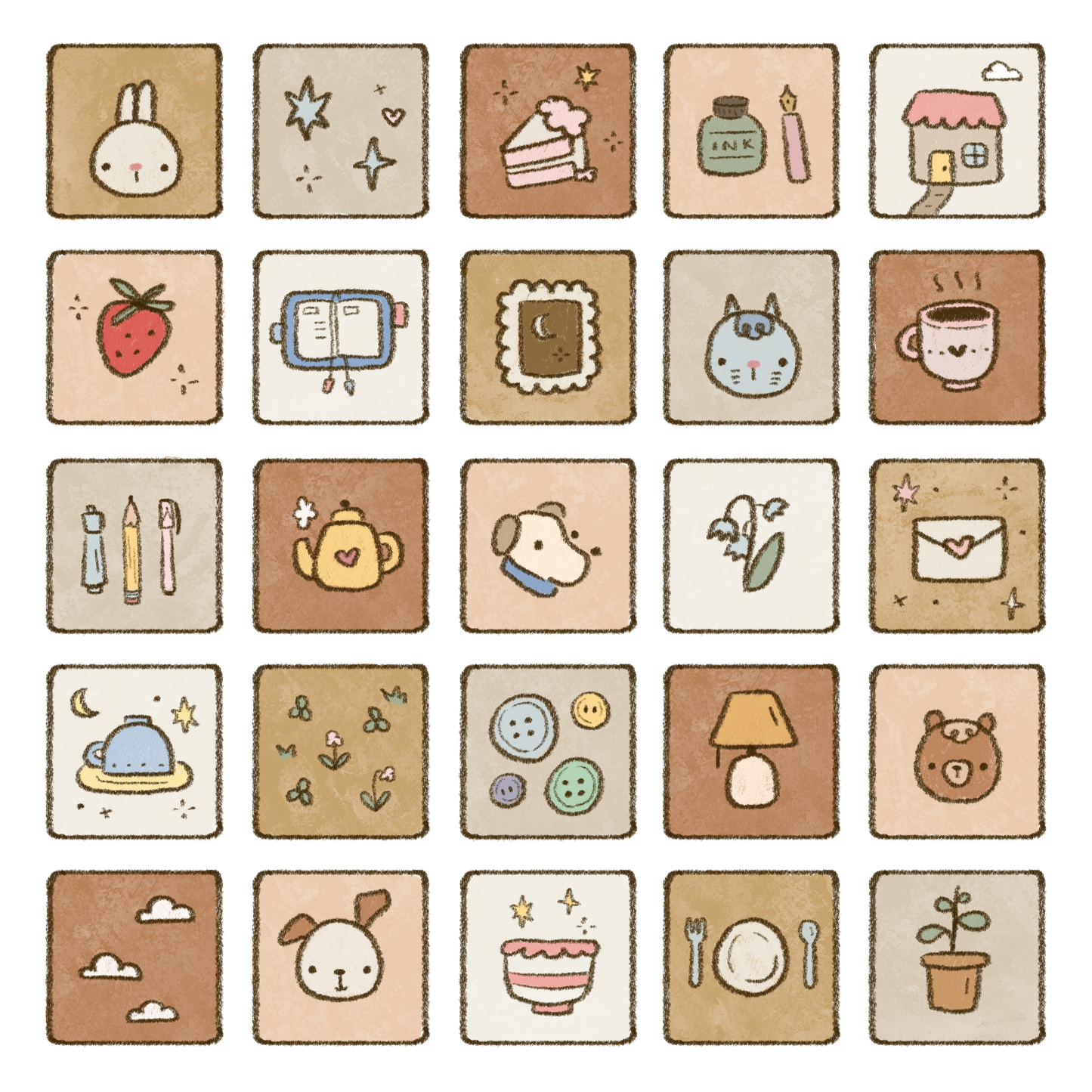 Patchwork sticker sheet