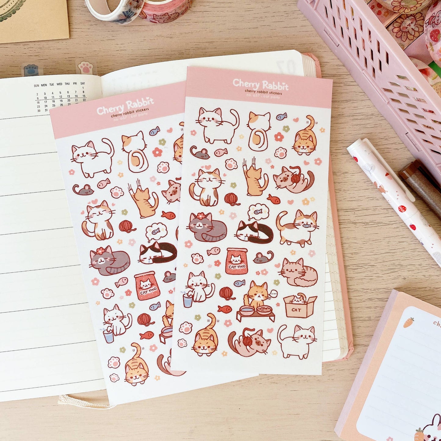 Cat Party Sticker Sheet no.037