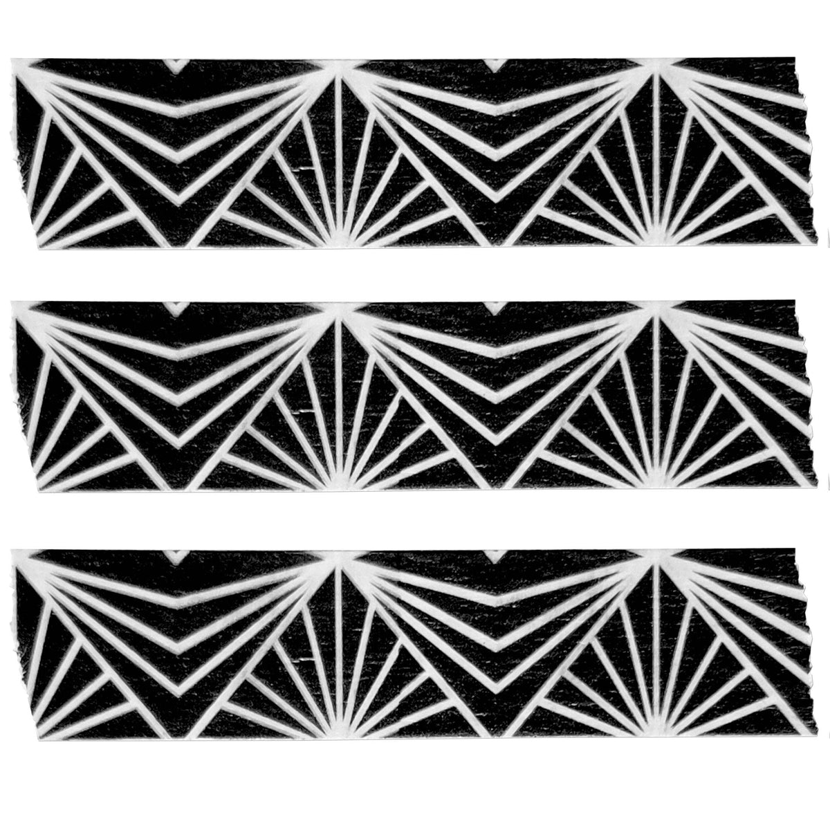 Black White Ray Geometric Washi Tape