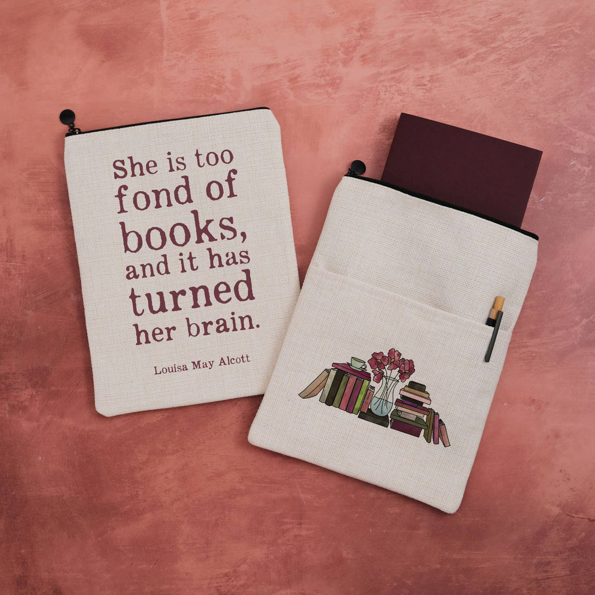 Louisa May Alcott Quote Book Sleeve