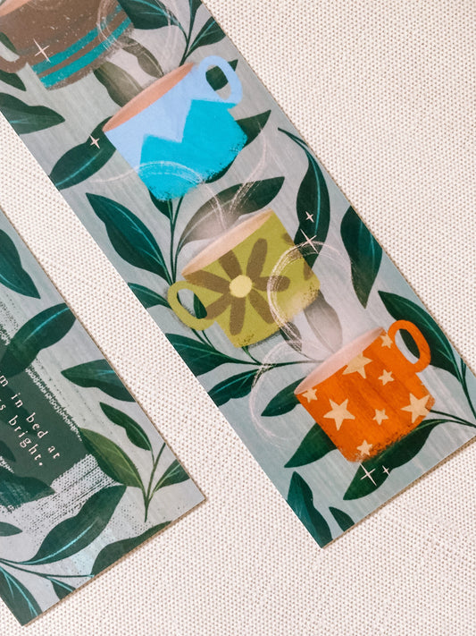 Bookmark: Books and Tea - Literary Quote