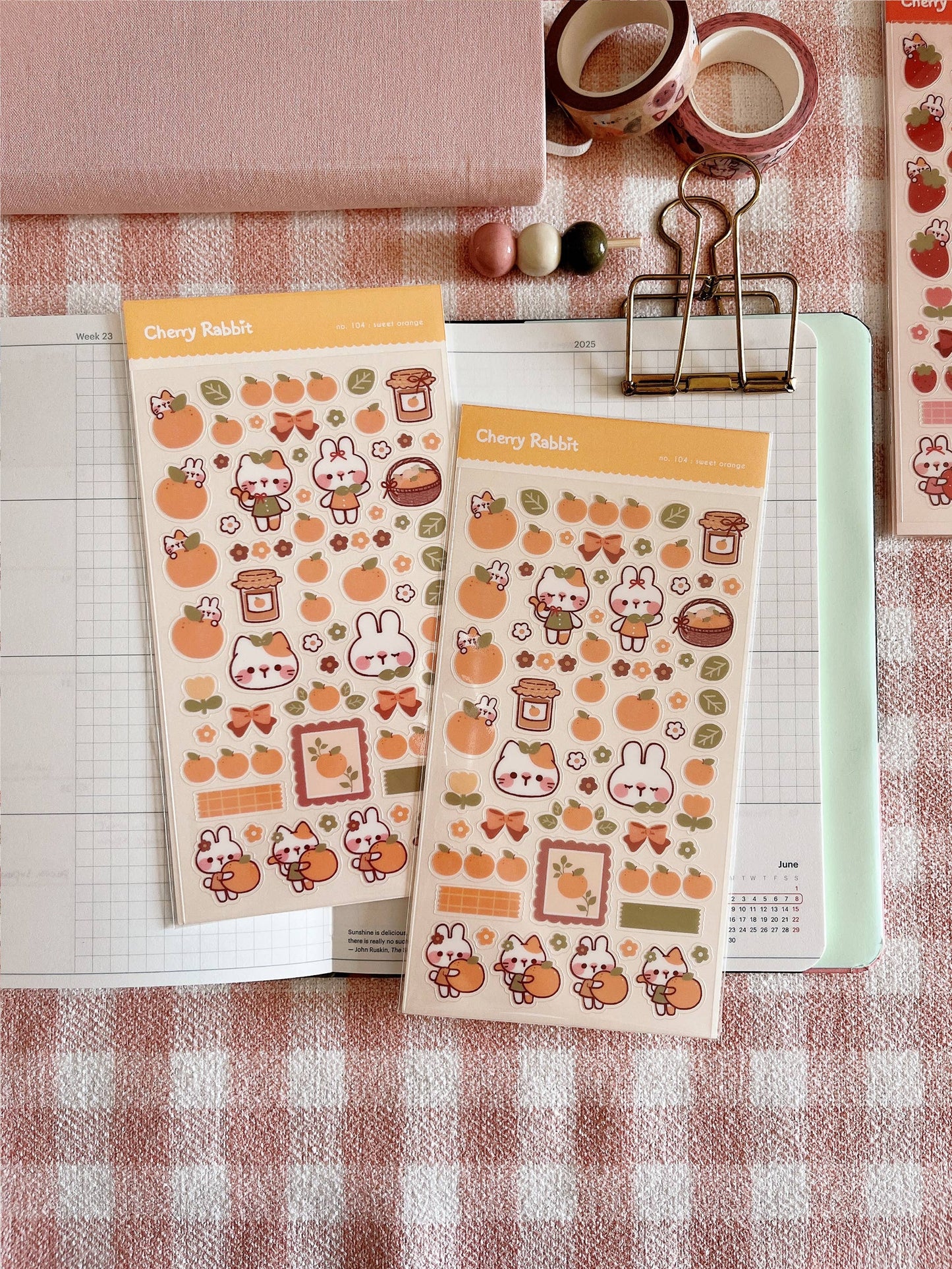 Sweet Orange Sticker Sheet no.104