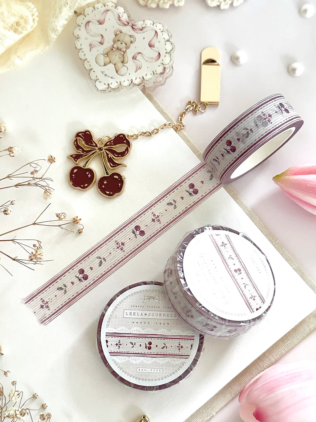 Cherry Vintage Wallpaper Washi Tape