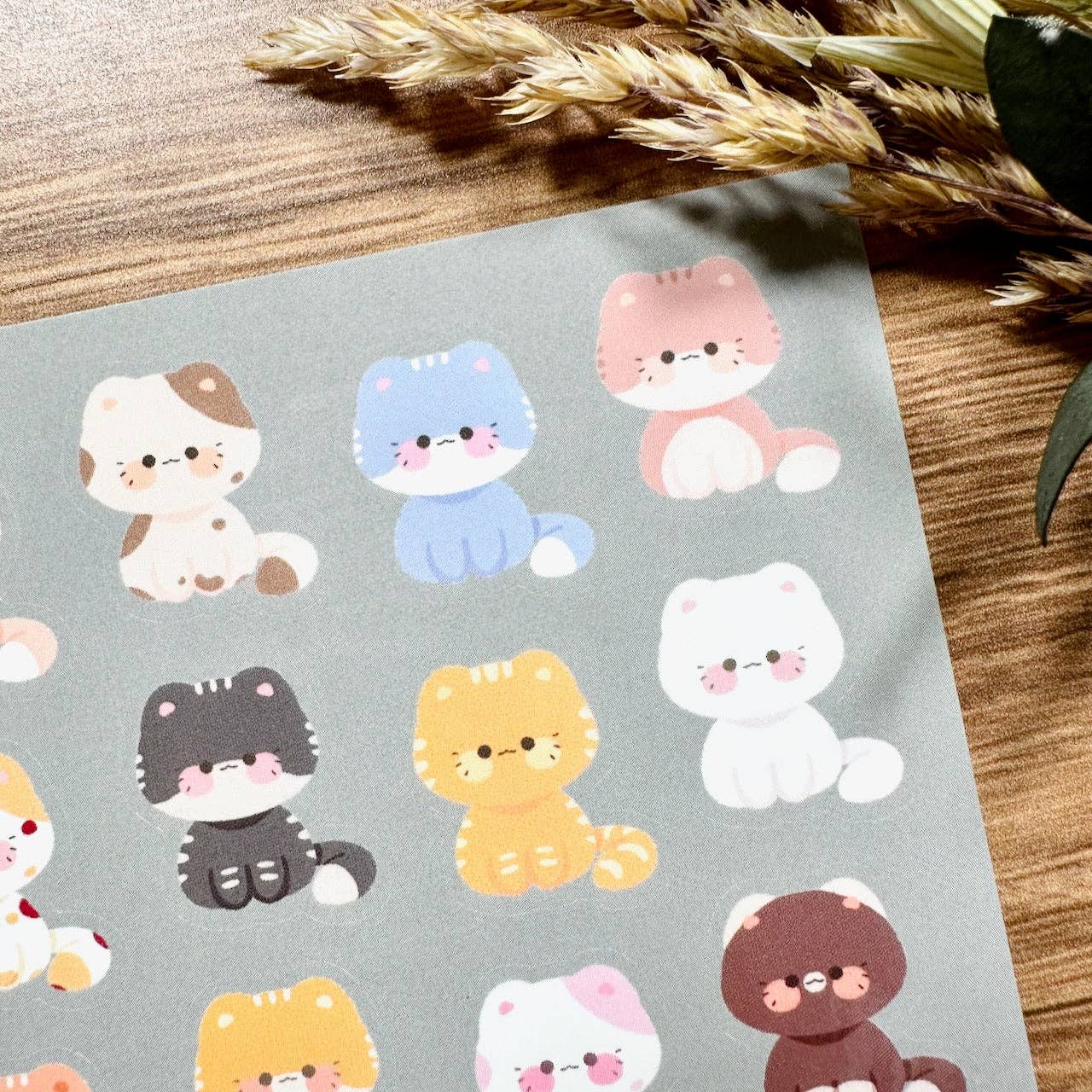 Chubby Cats Vinyl Sticker Sheet