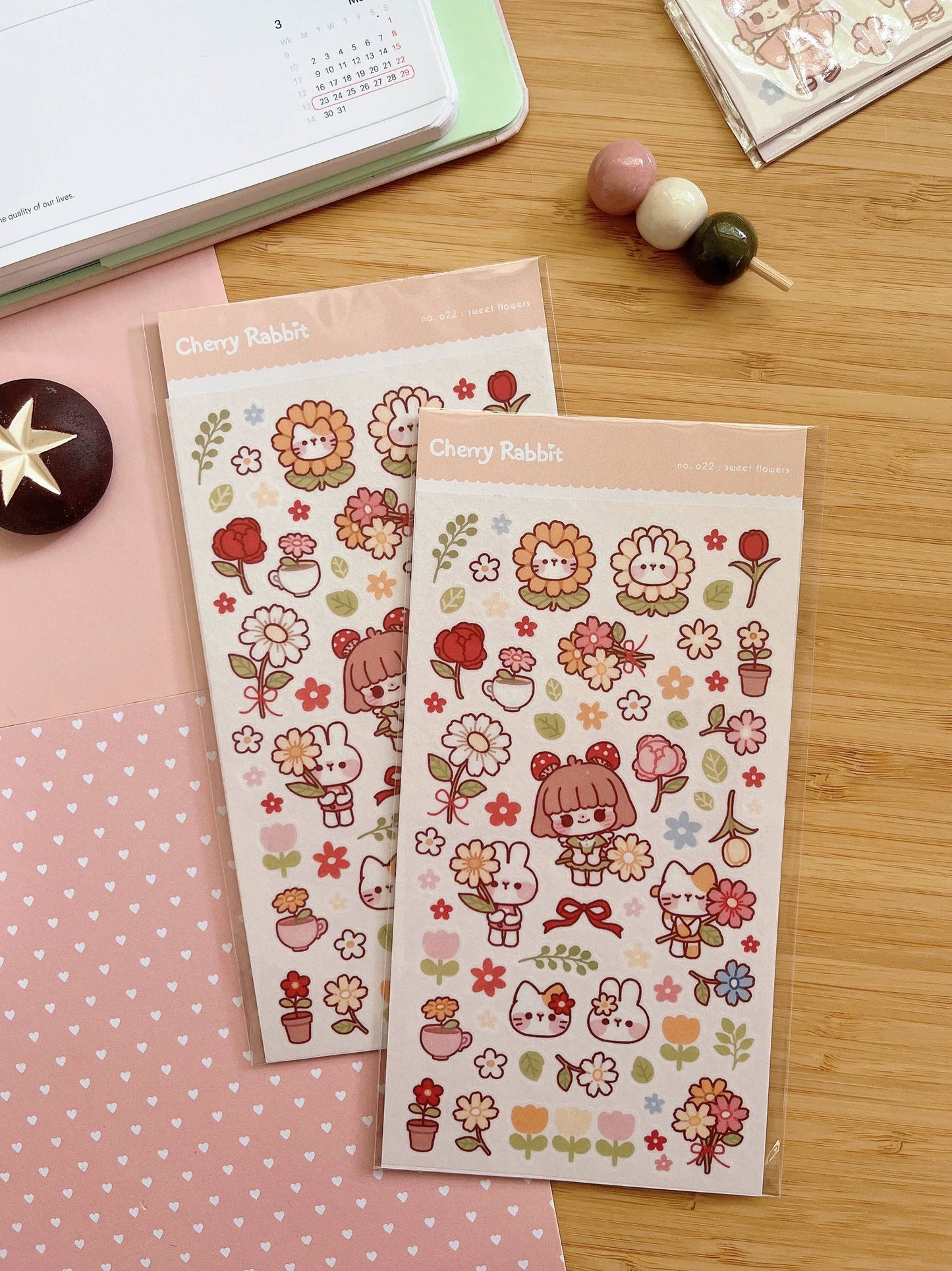 Sweet Flowers Sticker Sheet no.022
