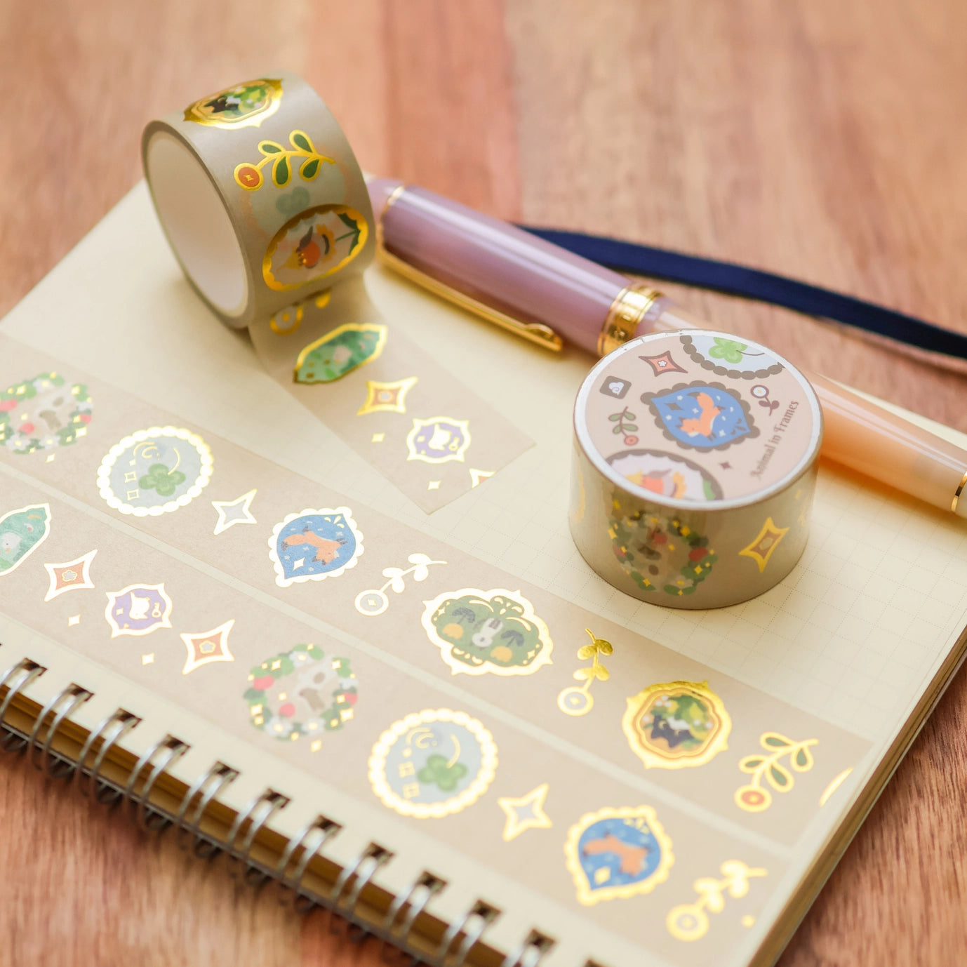 Animal in Frames - 25mm Washi Tape (Foil)