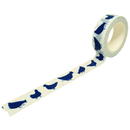 Navy Blue Chicken Dot Washi Tape
