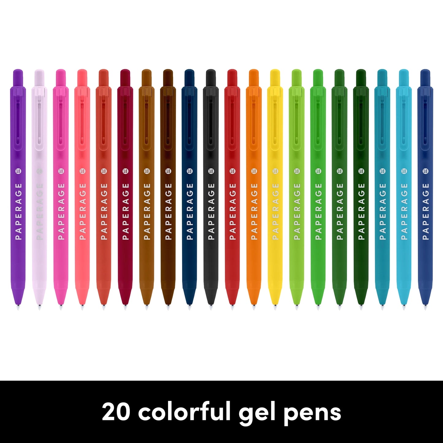 20 Pack Retractable Gel Pens