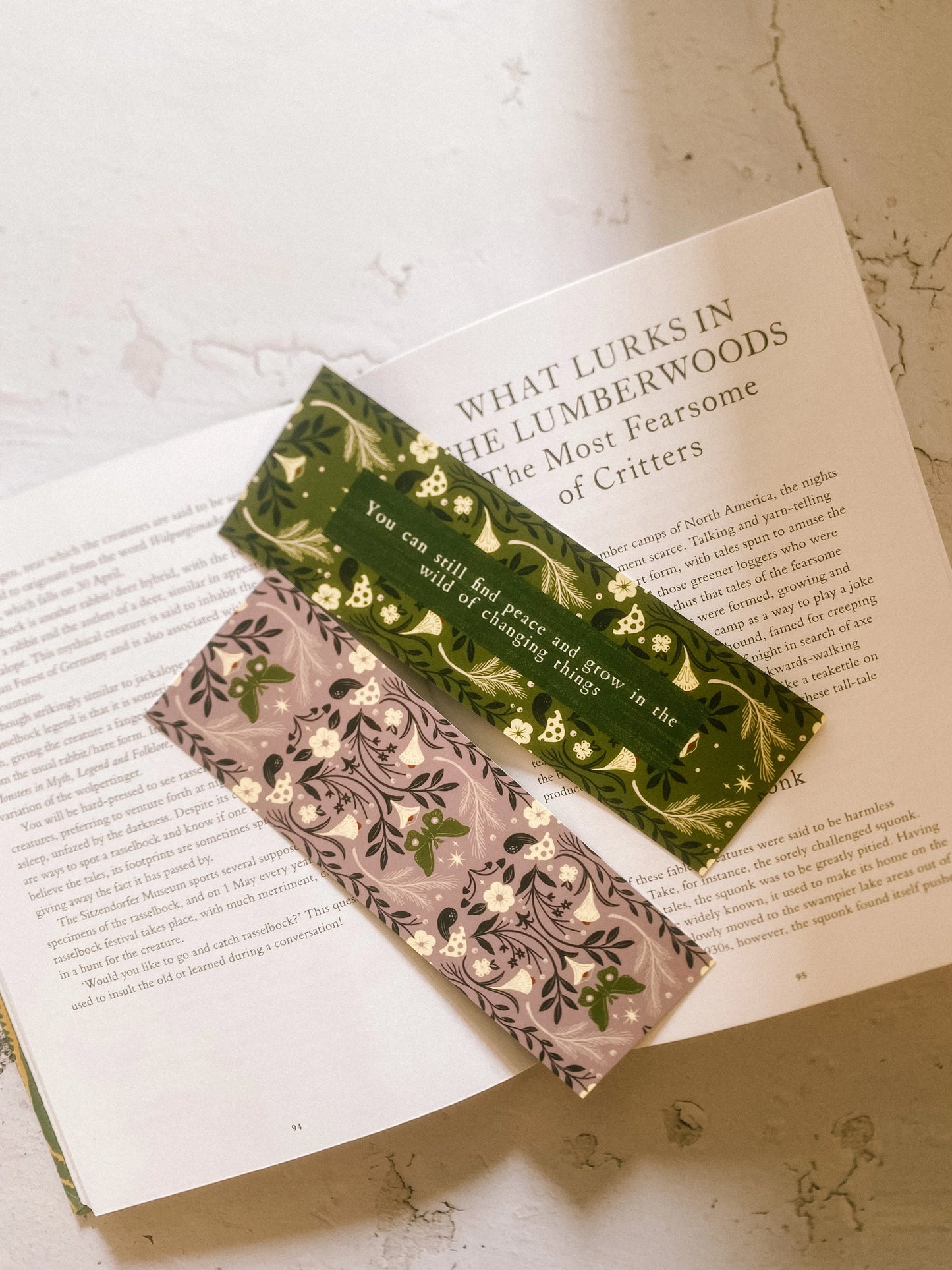 Bookmark: Grow in the Wild - Literary Quote