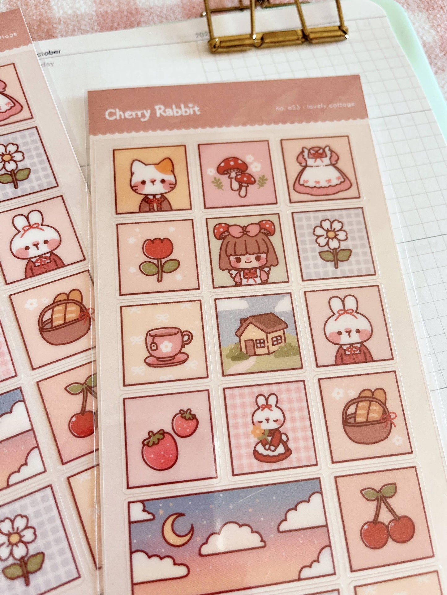 Lovely Cottage Sticker Sheet no.023