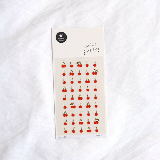 Suatelier-no.134 Deco.23 cherries Sticker Sheet