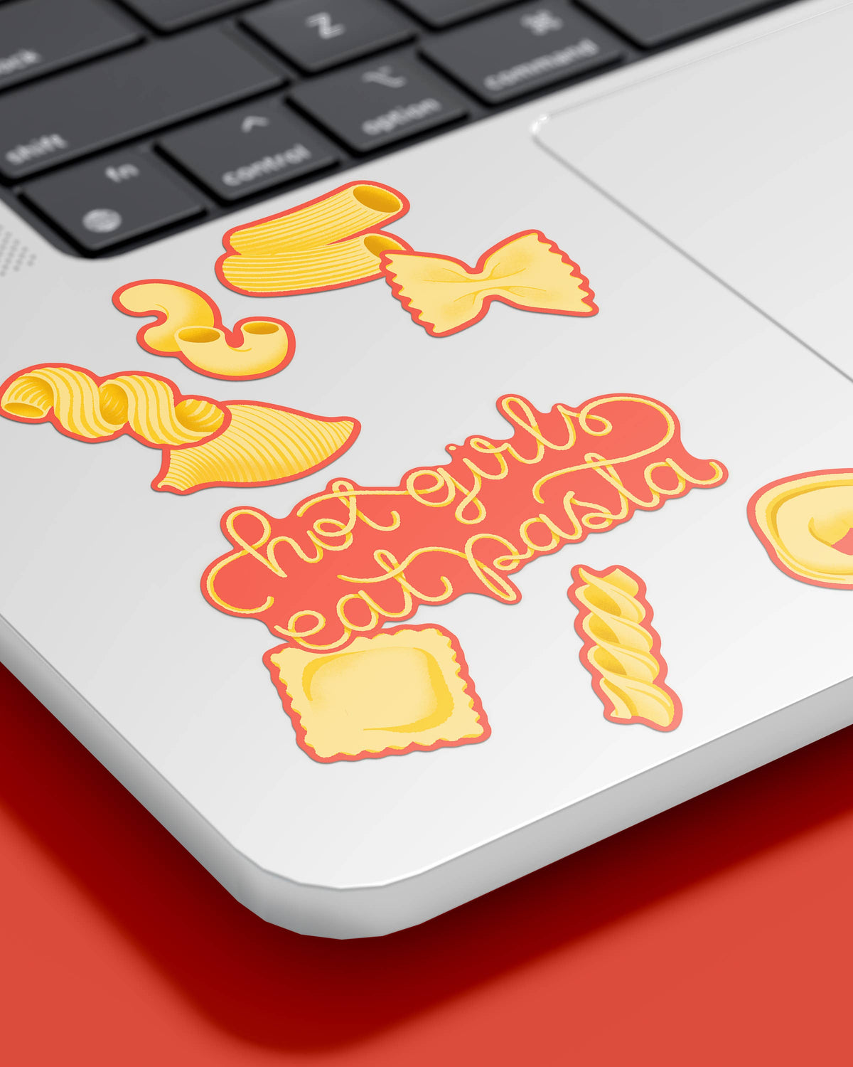 Hot Girls Eat Pasta - Funny Foodie sticker sheet