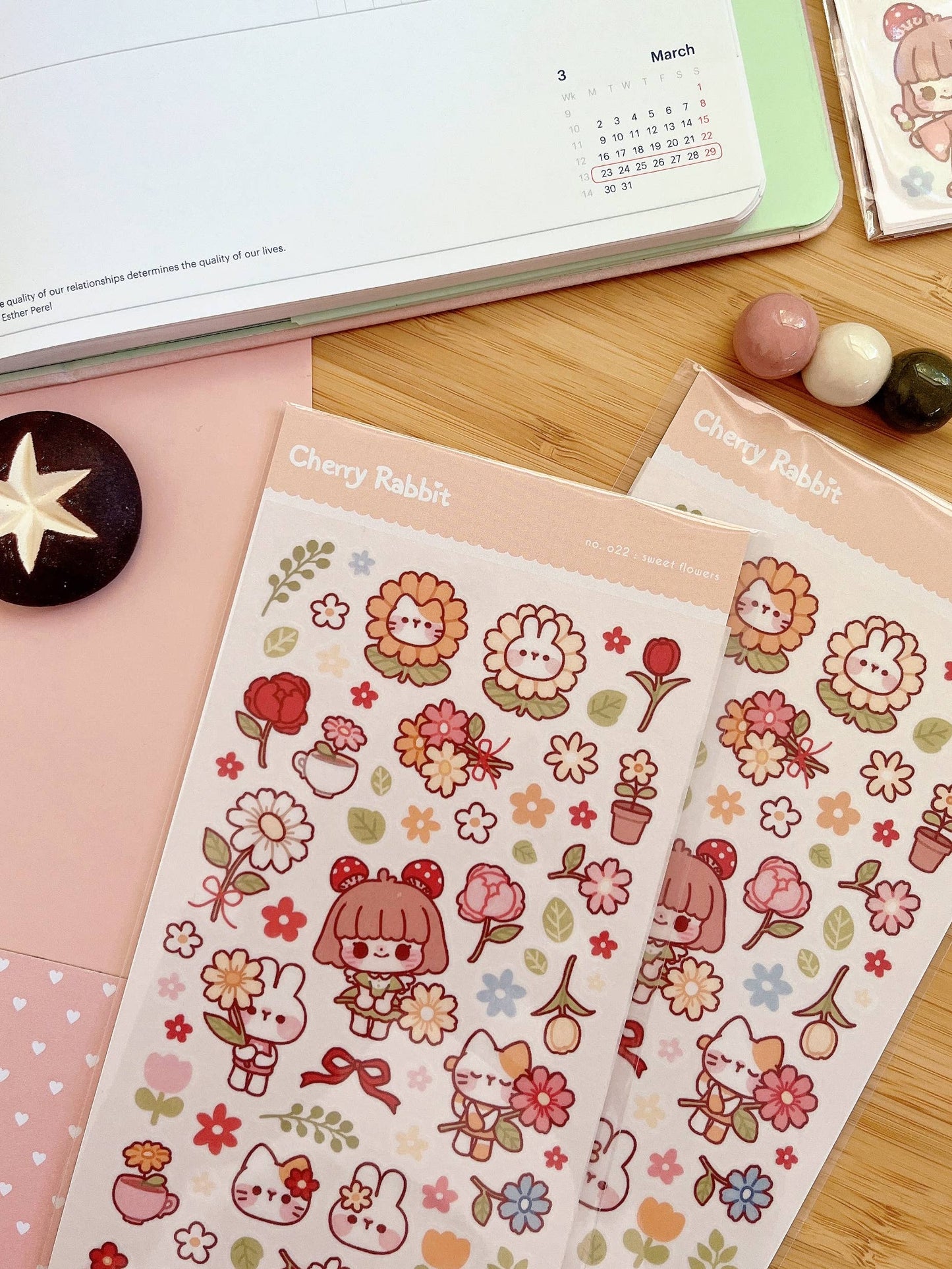 Sweet Flowers Sticker Sheet no.022