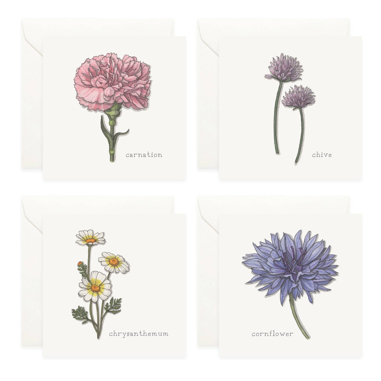 Mini Cards Set / Flowers 01