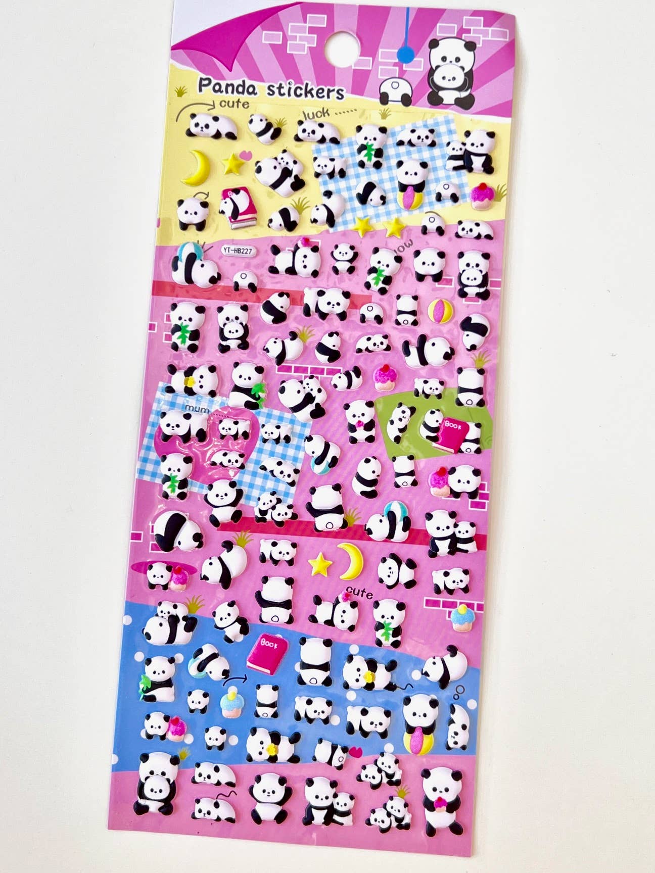 Panda Tiny Puffy Stickers