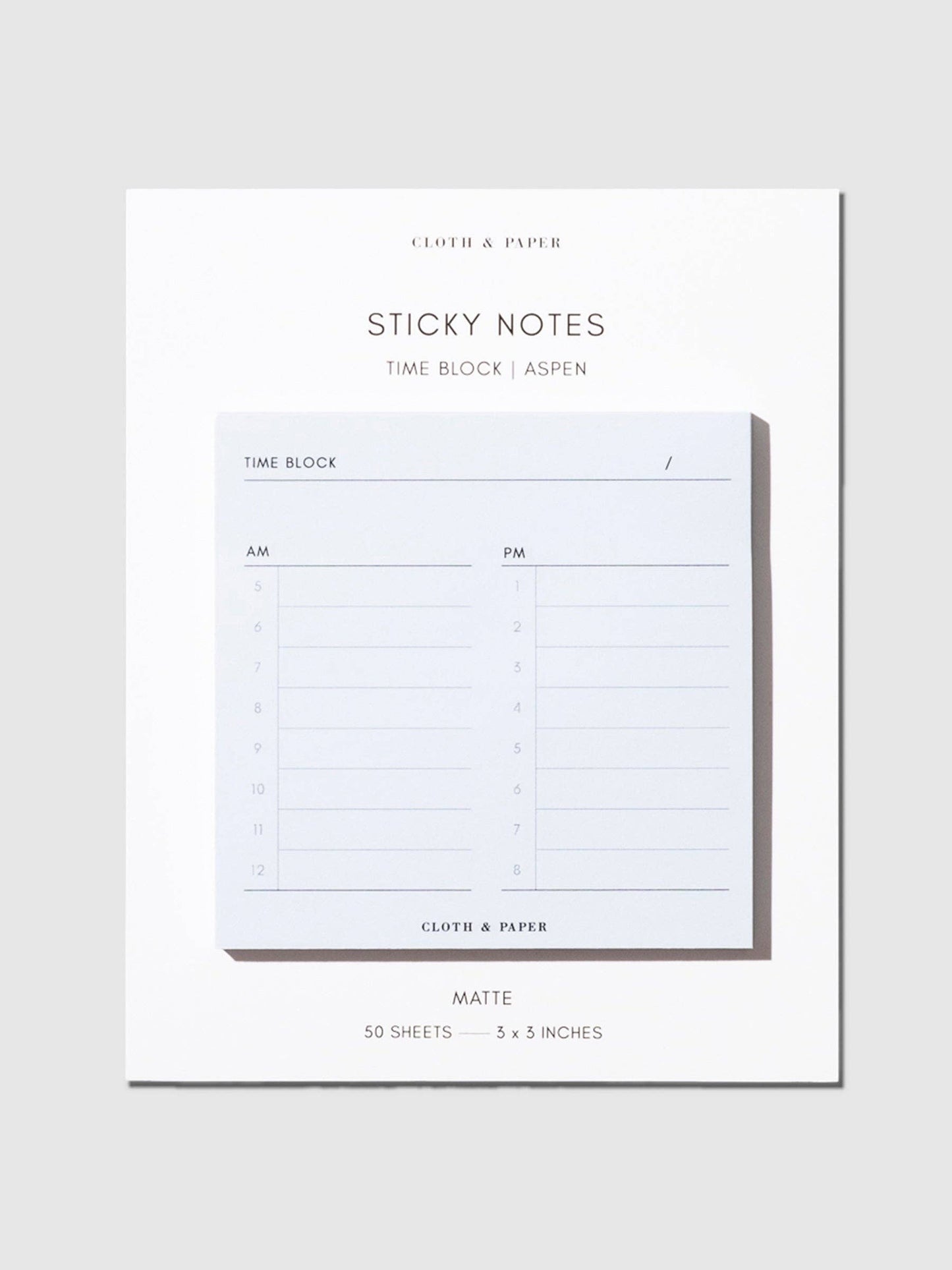 Time Block Sticky Note