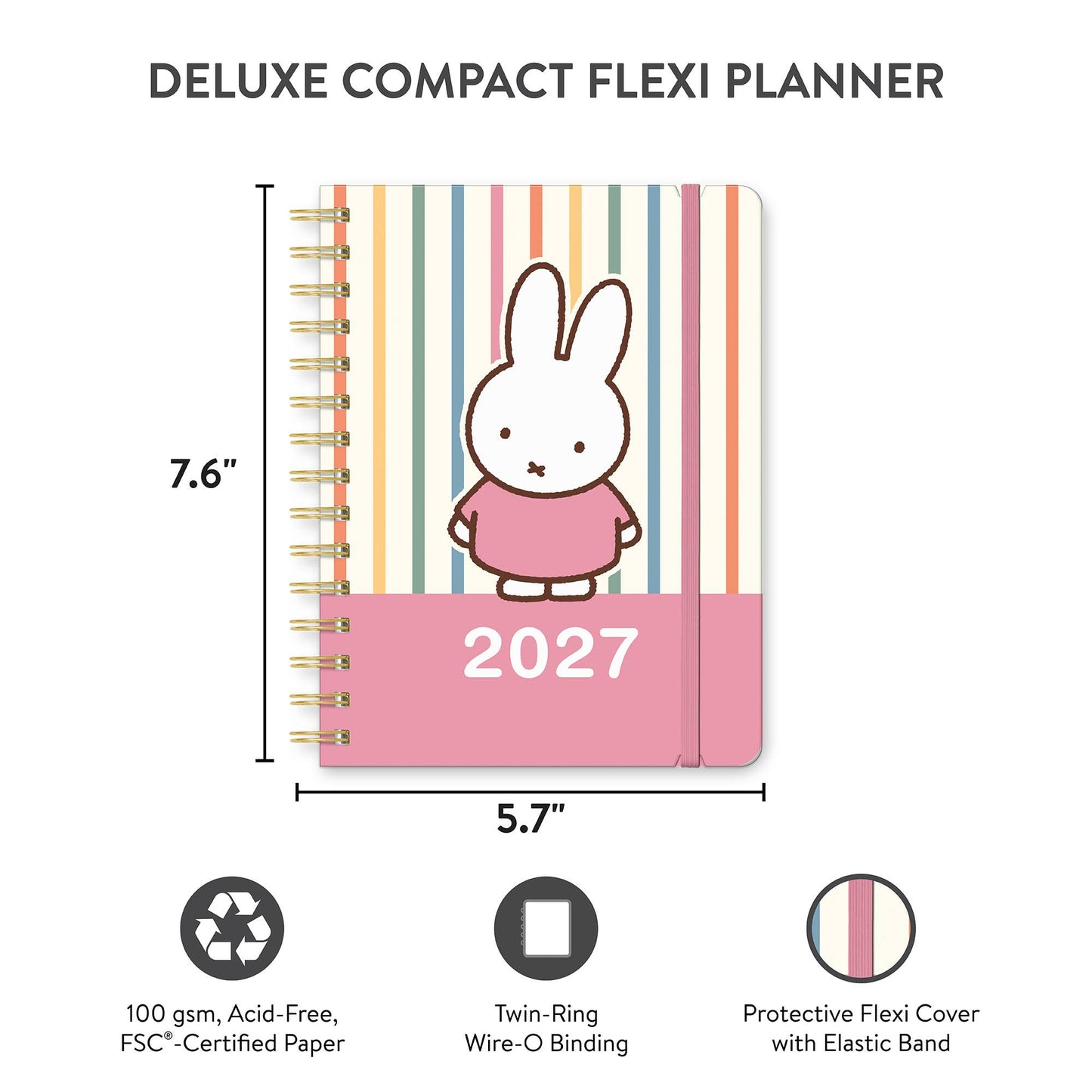 2027 Miffy A Year in Color Deluxe Compact Flexi Planner