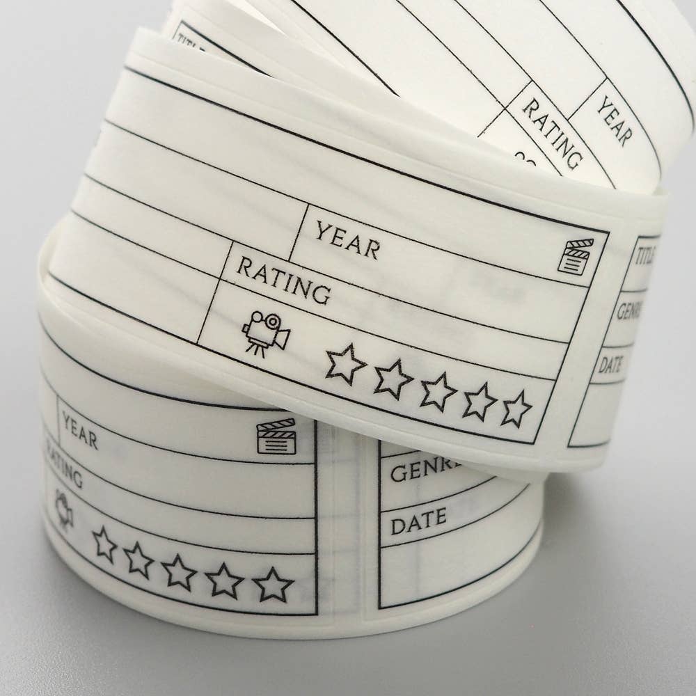 LAOMIS 5 Star Movie, Cinema Rating Writable Washi Stickers