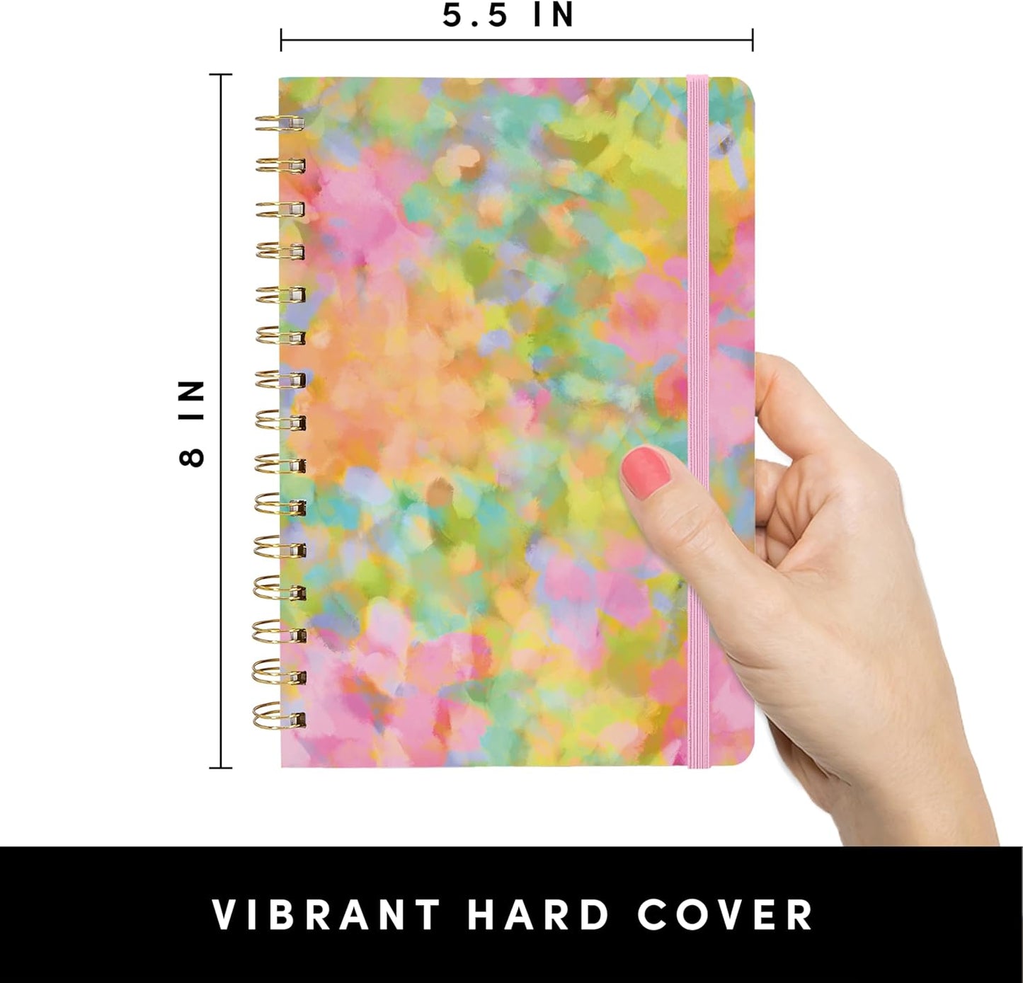 Whimsical Garden Hardcover Spiral Lined Journal Notebook