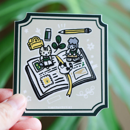 Vinyl Sticker Open Book