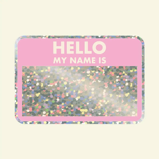Hello Glitter Sticker