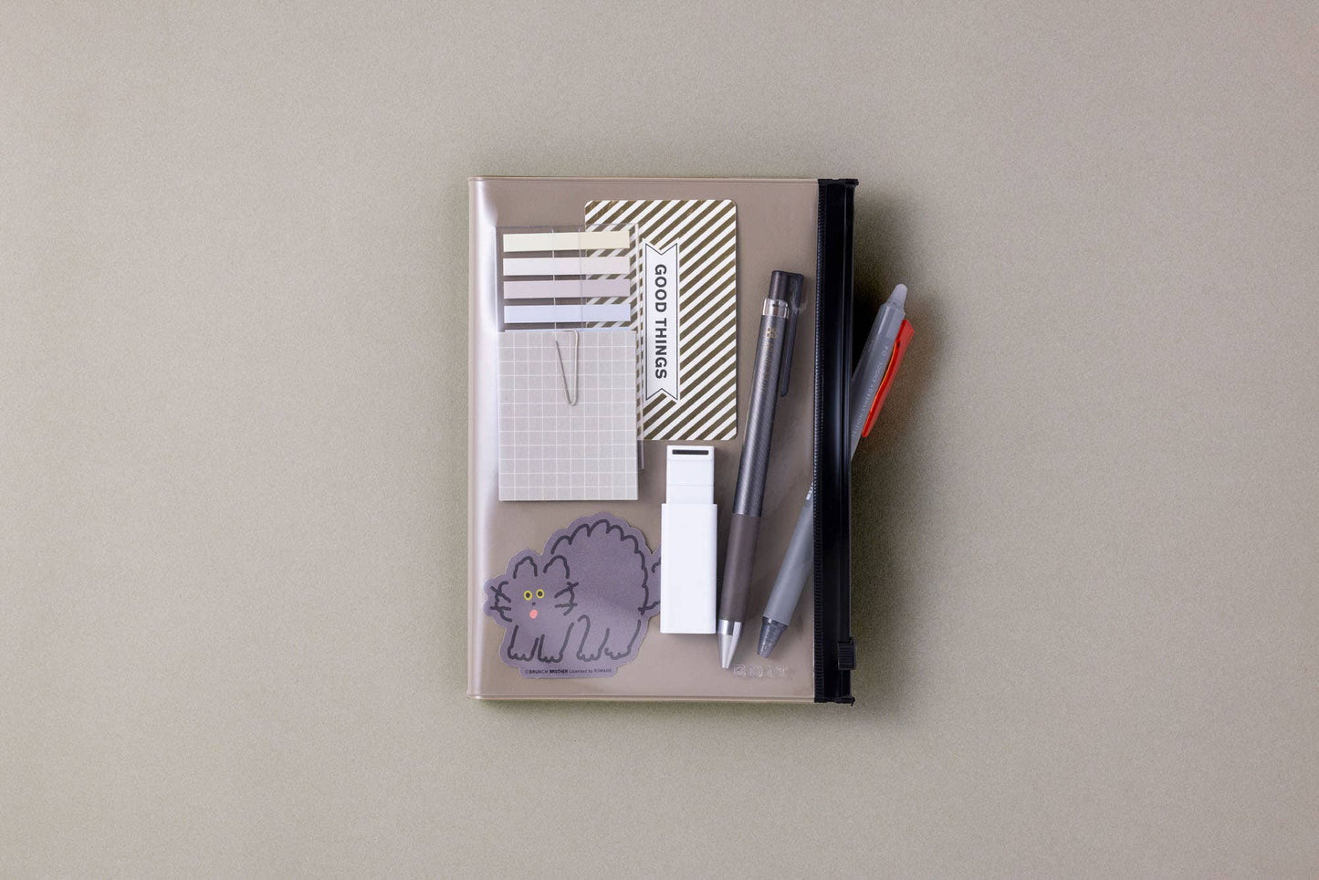 EDiT B6 Grid Notebook with PVC Cover & Zipper Pocket