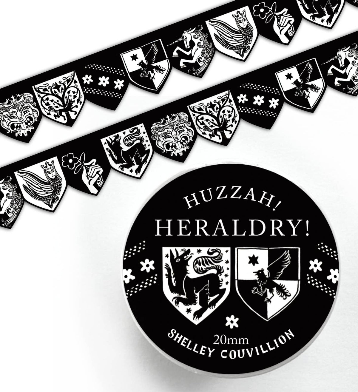Huzzah Heraldry Washi Tape | Medieval Flag Banner Washi