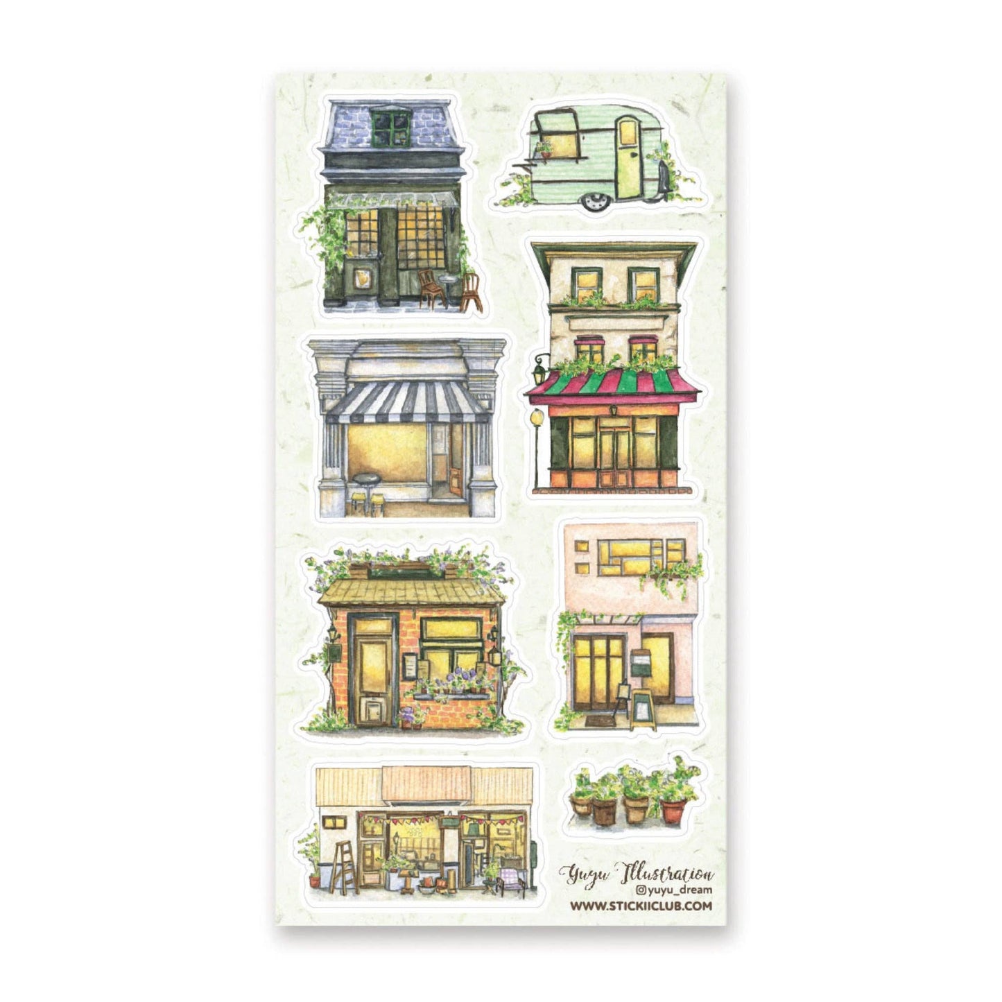 On the Town Sticker Sheet