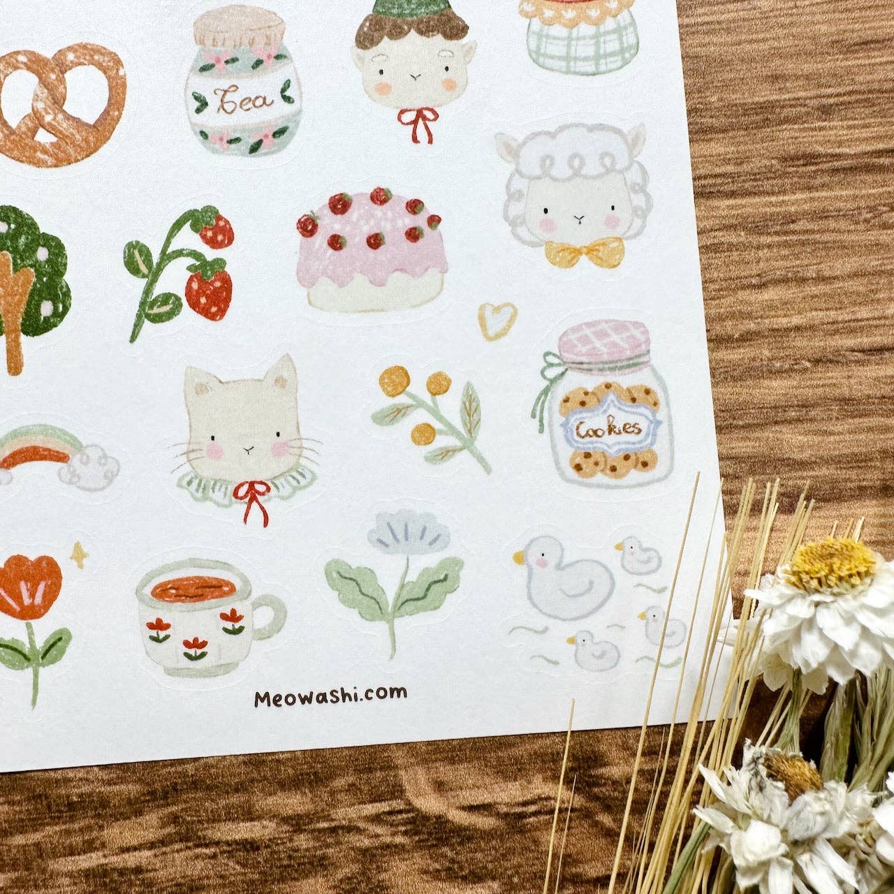 Cute Doodles Washi Sticker Sheet