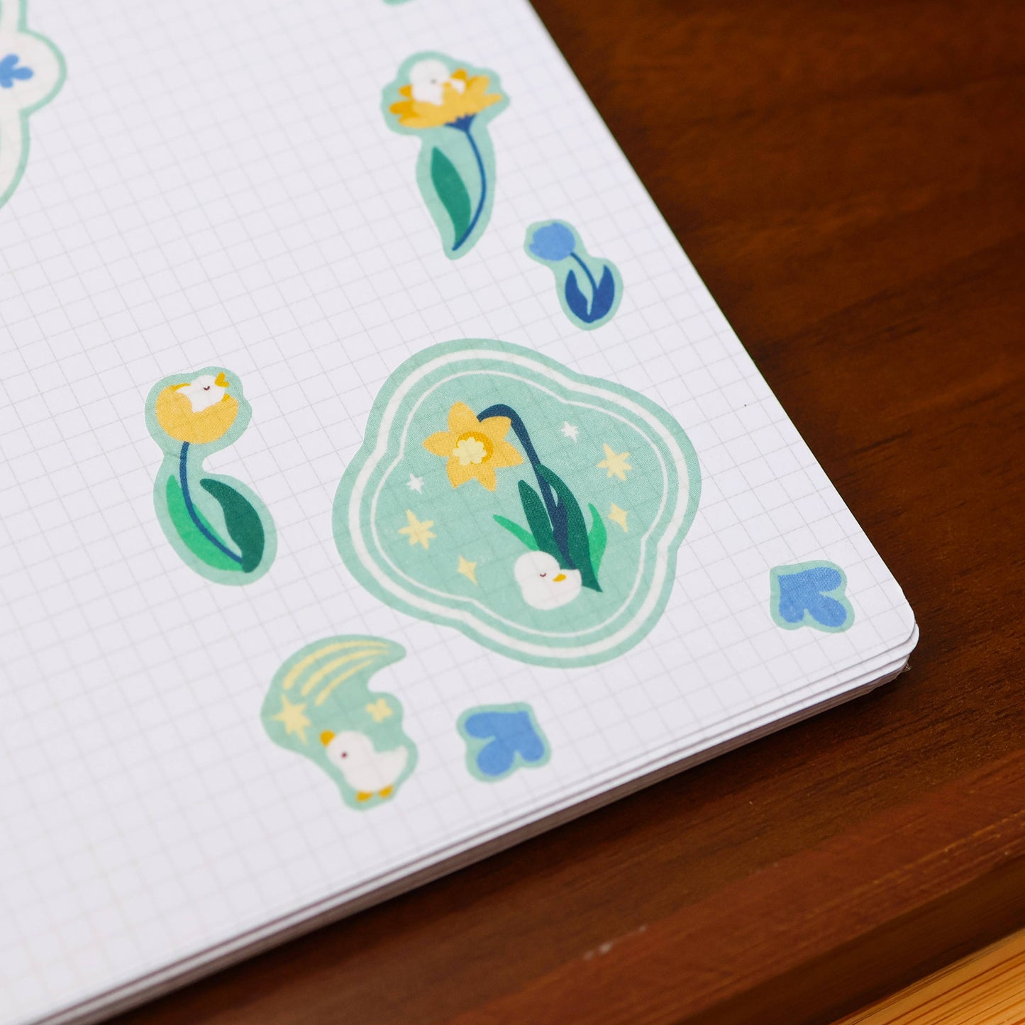 Sticker Sheet (Washi) - Flower Duck