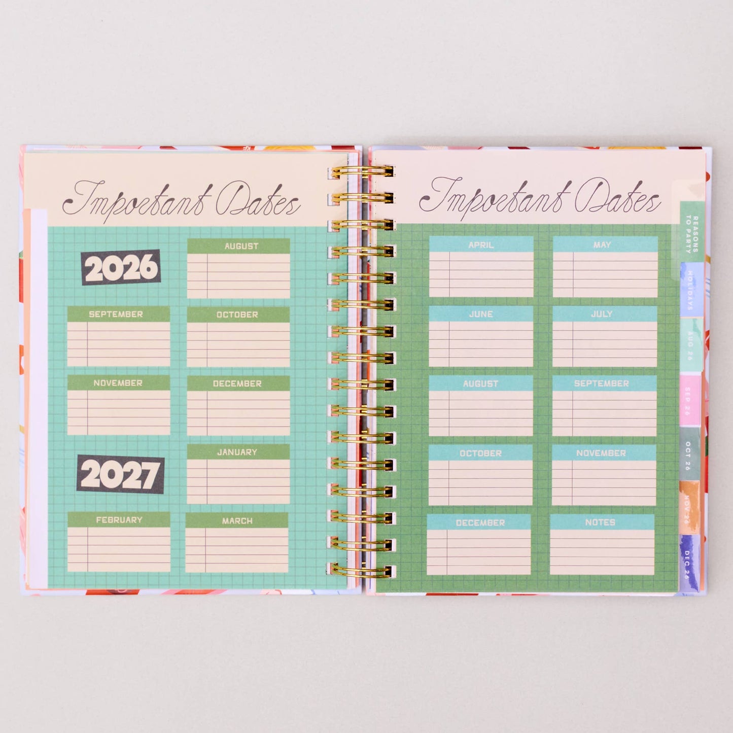 Medium 17-Month Academic Planner, Icons
