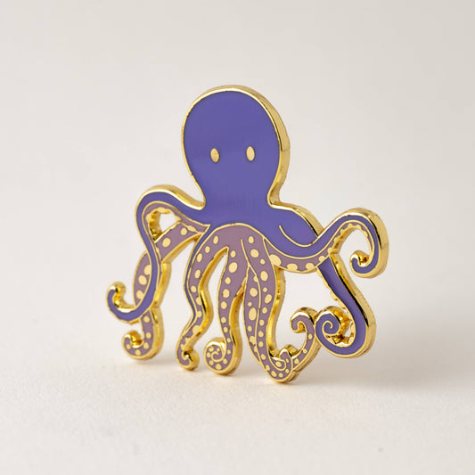 Octopus Lapel Pin Brooch, Coastal Beach Ocean Gifts